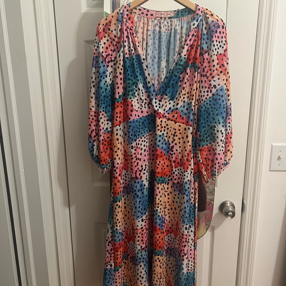 Traffic People Multicolor Long Sleeve Dress